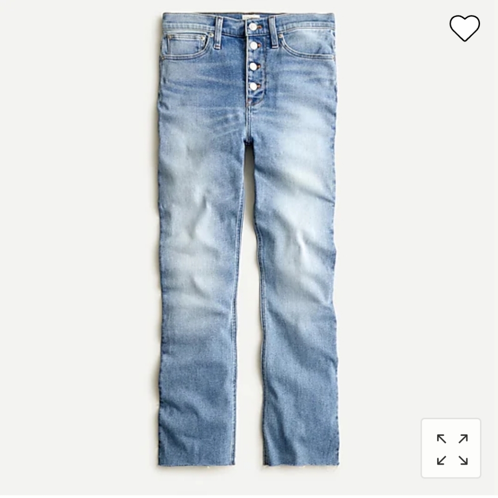 J. Crew 10" Billie demi-boot crop jean in Gimlet Wash